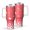 White, variant on 40oz Tumbler with Handle and Straw, Vacuum Insulated Stainless Steel Travel Mug, Fits Car Cup Holder, Love Romantic Valentine Print