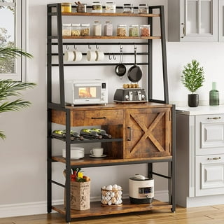 Bakers rack online with drawers