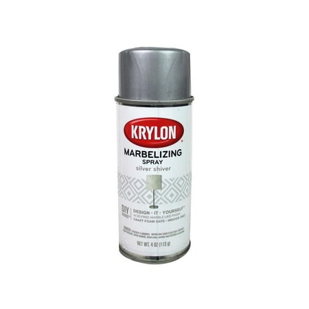 Krylon Marbelising Spray 4oz Silver Shiver