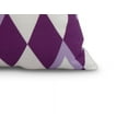thumbnail image 2 of Simply Daisy, 18" x 18" Harlequin , Geometric Print Outdoor Pillow, Purple, 2 of 2