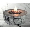 thumbnail image 4 of Living Source International 9'' H x 28'' W Fiber Reinforced Concrete Outdoor Fire Pit (Stone Gray), 4 of 5