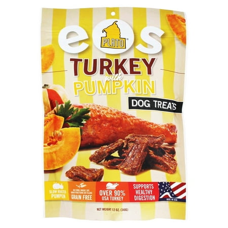 Plato EOS Turkey & Pumpkin Dog Treats, 12 oz - Walmart.com