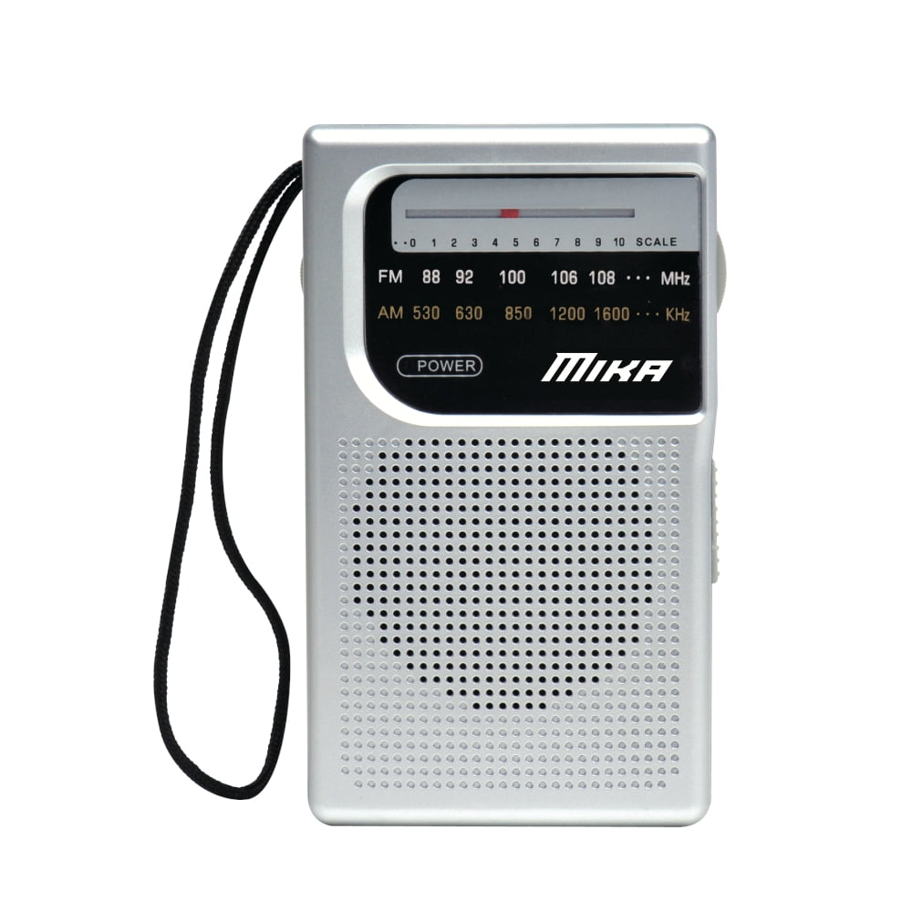 MIKA AM/FM Radio, Battery Operated Mini Radio, Transistor Radio (AA