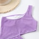 thumbnail image 4 of Traje de baño Sexy Bikini de un hombro Sólido Sexy Traje de baño ahuecado Fridja nalpqowj62916, 4 of 8