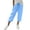 Light Blue, variant on Women's Drawstring Capris Pants Elastic Waist Cotton Linen Casual Cropped Trousers with Pockets Summer Travel Wear Gray S