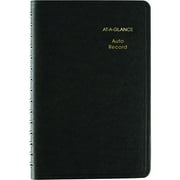 AT-A-GLANCE Auto Record Book Wirebound Black 3 34 x 6 - Auto Record Books