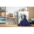 thumbnail image 2 of Ahgly Company Tapis Rond Lavable en Machine Intérieur Transitionnel Bleu, 5 Pieds Rond, 2 of 7