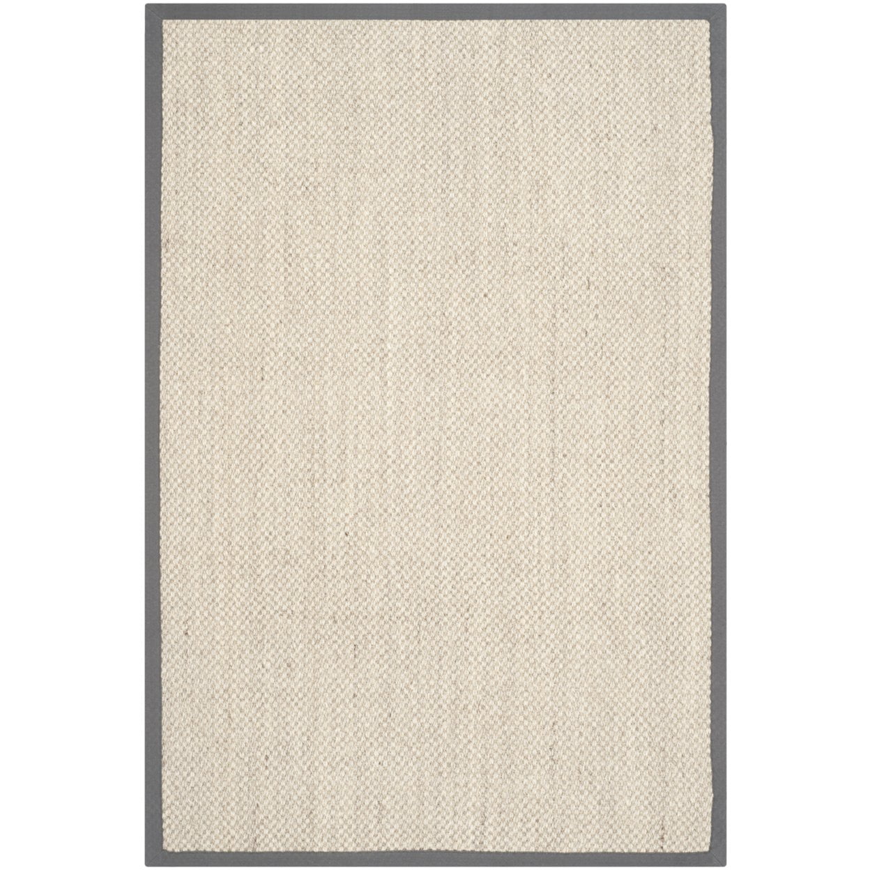 SAFAVIEH Natural Fiber Juniper Border Sisal Runner Rug, Marble/Grey, 2'6" x 6'
