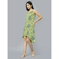 thumbnail image 3 of High Low one piece mini strap dress green, 3 of 4