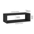 thumbnail image 3 of Maklaine 58" Modern Engineered Wood Black Grain MDF Coffee Table, 3 of 9