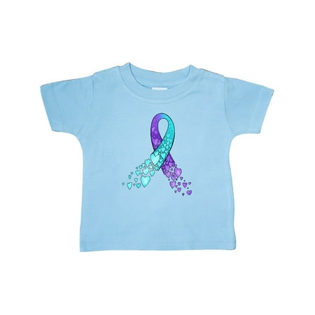 

Inktastic Suicide Prevention Ribbon with Blue and Purple Hearts Gift Baby Boy or Baby Girl T-Shirt