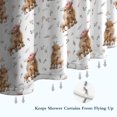 thumbnail image 6 of White Highland Cow Floral Pattern Shower Curtain 72"x72" ,Bathroom Decorative Shower Curtains Set with 12 Hooks,Modern Waterproof Washable Shower Curtain, 6 of 6