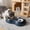 Dark Blue, variant on 2-in-1 Pet Food and Water Bowl, Stainless Steel Dog Cat Feeder with Automatic Water Dispenser, Gravity Feeding Station for Small Pets