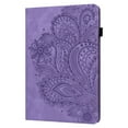 thumbnail image 2 of SaniMore Wallet Case for Samsung Galaxy Tab A8 10.5" 2022 SM-X200/X205, PU Leather Case Embossed Sunflower Shockproof TPU Shell Card Slots Pen Holder Hand Rope Anti-slip Strip Kickstand Case, Purple, 2 of 12