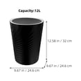 thumbnail image 2 of unbranded Bote De Basura Para Hogar En Plástico Negro Con Abatible Ideal Para Cocina Y, 2 of 8