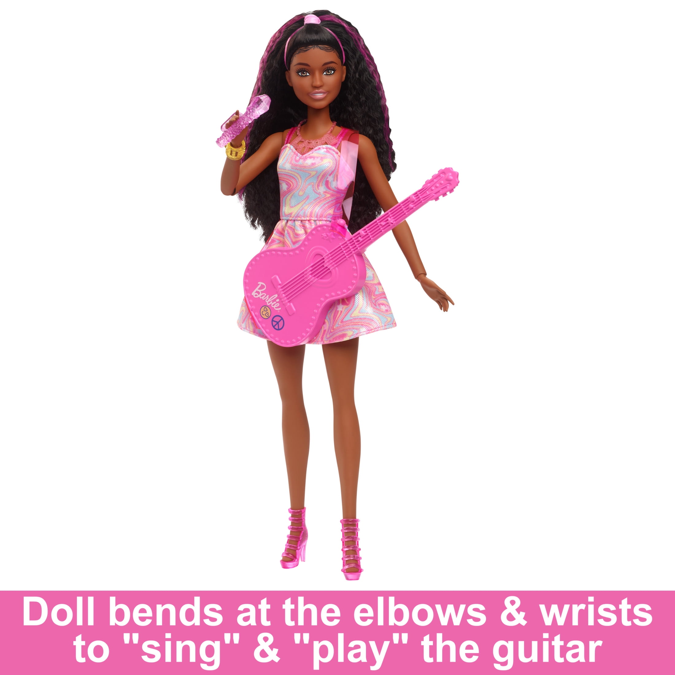 Barbie 65th Anniversary Careers Pop Star Doll & 10 Accessories Including Stage with Movement Feature