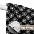 thumbnail image 2 of Black White Dandelion Kitchen Window Curtains, Swag Curtains Valance for Bedroom Living Room Bathroom, Farmhouse Botanical Blossom Rod Pocket Window Treatment Curtain Block Drapes 2 Panels 36"x63", 2 of 9