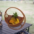 thumbnail image 6 of Esquirla Hand Woven Basket Serving Trays Basket Farmhouse Sundries Organizer Snack Cookies Display for Garden Pantry Camping Household, 6 of 8