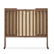 Delta Children Lee Portable Folding Mini Crib with 1.5-Inch Mattress - Greenguard Gold Certified, Chestnut