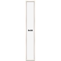 8x58 Frame White Wheat Solid Wood Picture Frame | Moulding Width 0.75 Inches | Interior Depth 0.5