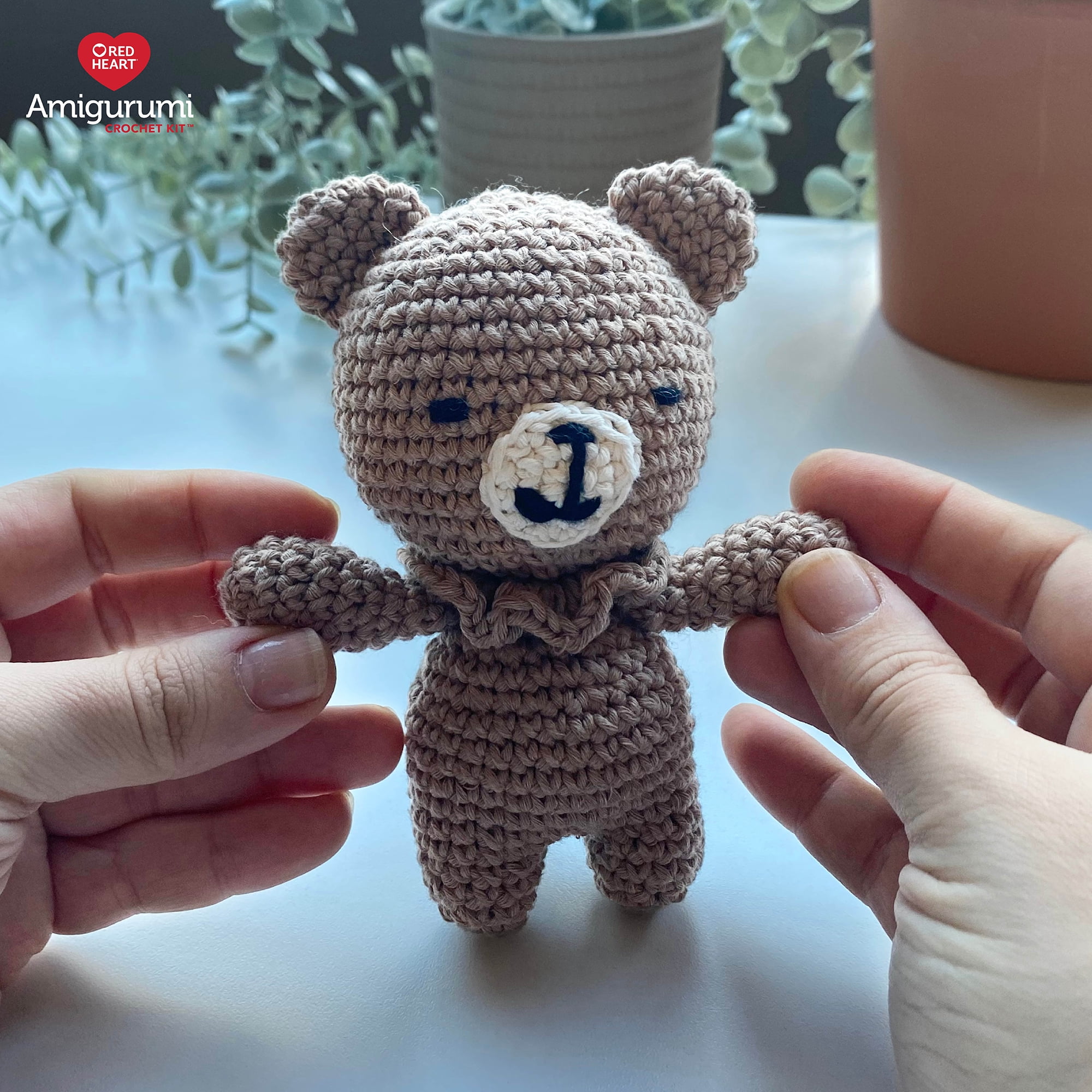(2 pack) Red Heart Amigurumi Crochet Kit, Eddy the Bear