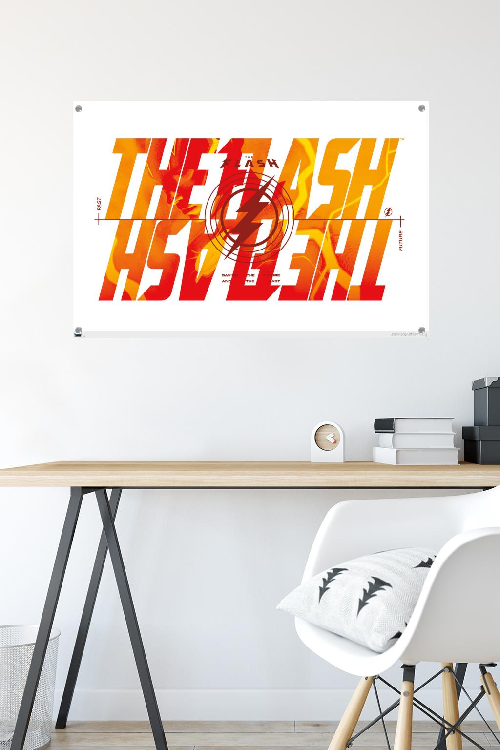 DC Comics Movie The Flash - Reverse Wall Poster with Pushpins, 22.375" x 34"
