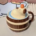 thumbnail image 4 of 3D Capybara Mugs 450ml Cute Capybara Coffee Mugs With Lid, Tea Mug, 4 of 6