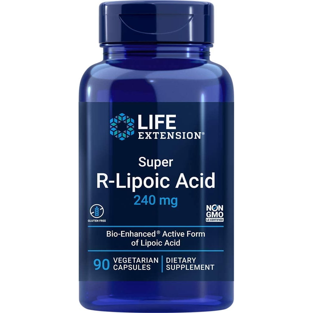 Life Extension Super R Lipoic Acid 240 mg, 90 Capsules