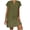 Army Green, variant on Women Dresses Summer 2025 Cotton and Linen Short Sleeve V-neck Casual Hot Vacation Solid Color Mini Dress Loose Plus Size Beach Sundresses