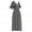 Gray, variant on Renaissance Celtic Dress Women Tie Waist Short Sleeve A-Line Maxi Victorian Dresses Halloween Costumes