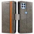 thumbnail image 3 of Case for Motorola Moto Edge S Cover Leather Wallet Folio Case Book Design Flip Magnetic Closure - Grey, 3 of 5