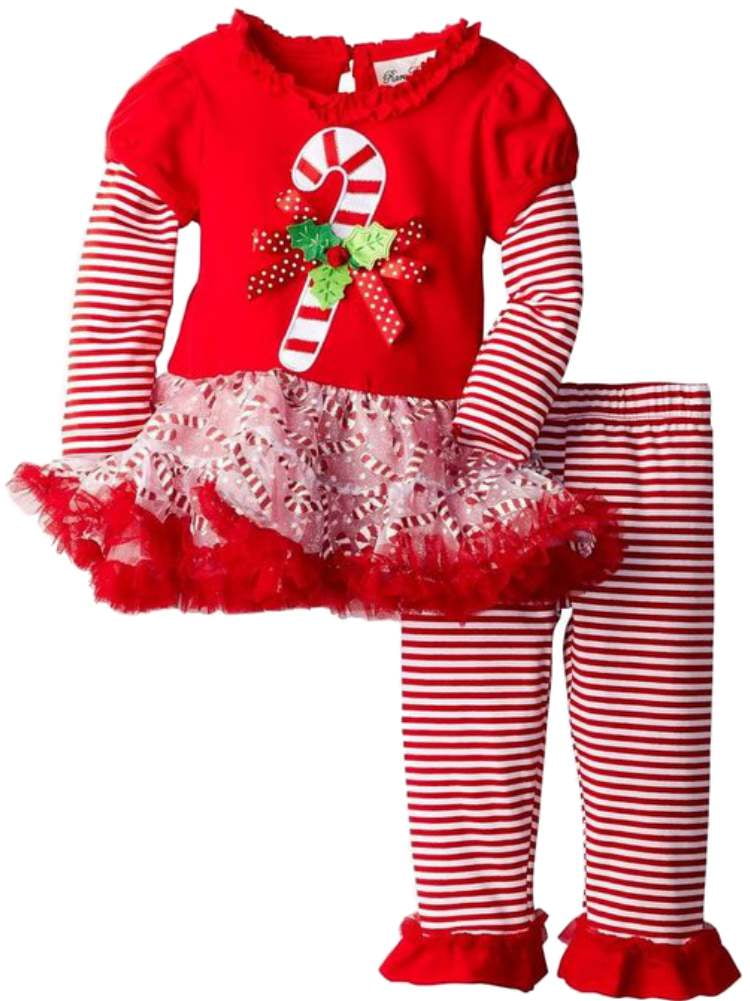 girls candy cane leggings