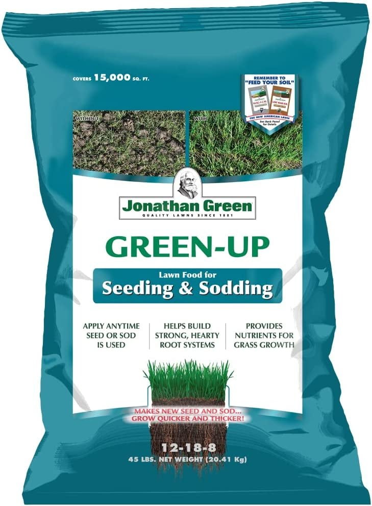 Jonathan Green 11543 GreenUp Lawn Food for Seeding & Sodding 12188 Grass Fertilizer 15,000