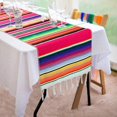 thumbnail image 1 of Camino De Mesa Mexicano Camino De Mesa De Sarape Mexicano De 14 X 84 Pulgadas Para Decoraciones De Boda De Fiesta Mexicana Camino De Mesa De Algodón Con Flecos, 1 of 5