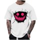thumbnail image 2 of Blusas y camisas de manga corta con cuello redondo para hombre, blusas casuales de verano a la moda con cuello redondo y estampado para hombre., 2 of 4