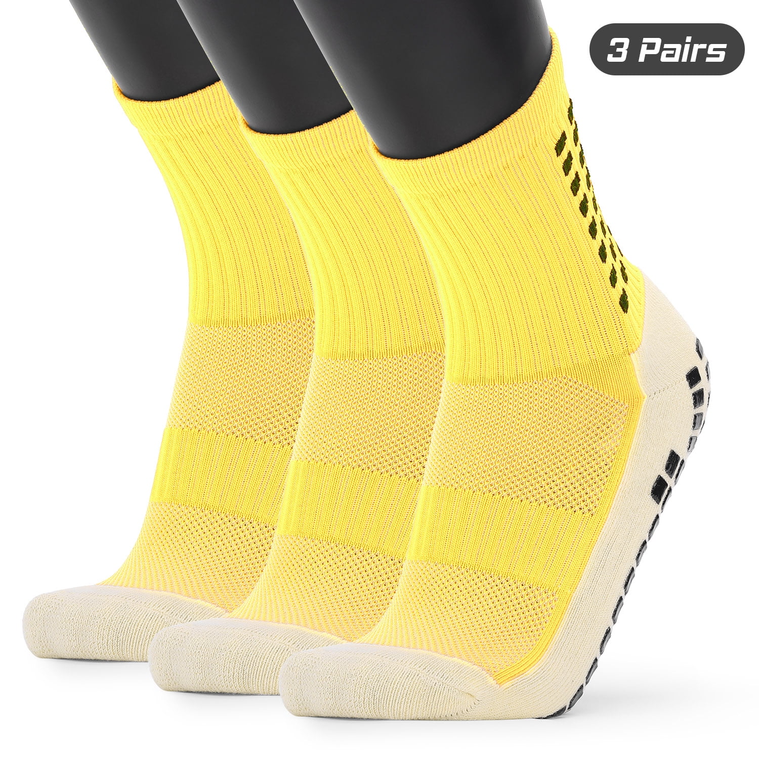 Anself Men's Anti Slip Football Socks Athletic Long Socks Absorbent