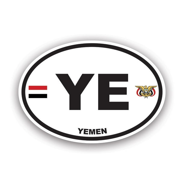 Yemen Oval Sticker Decal Self Adhesive Vinyl Weatherproof Made in