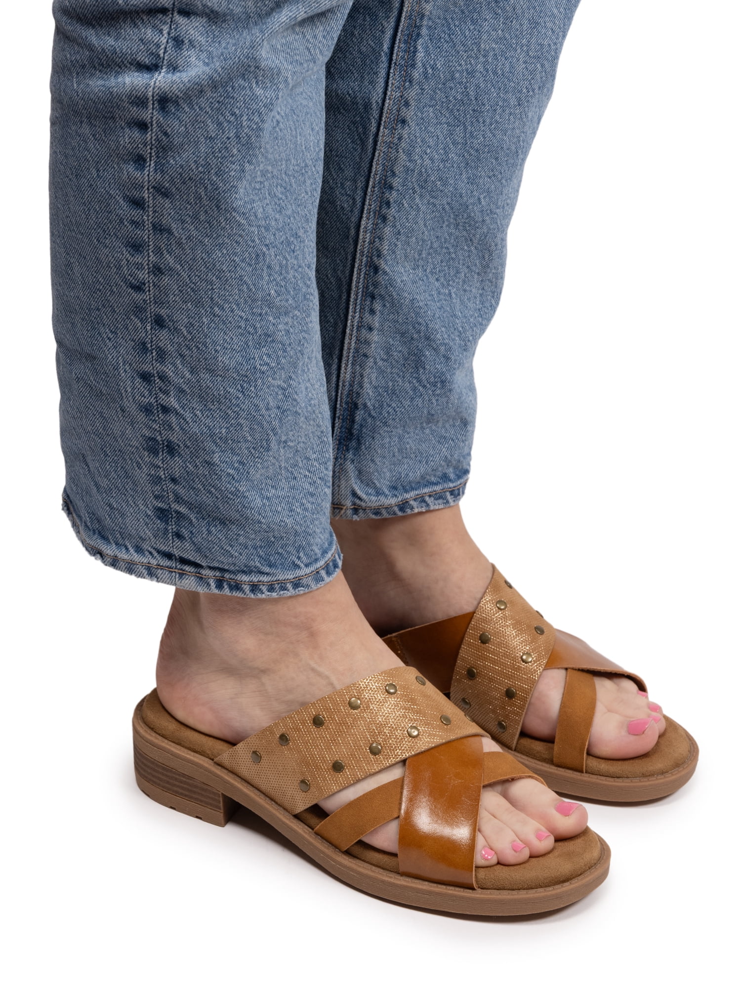 Muk Luks Women's Venizia Studded Comfort Sandals