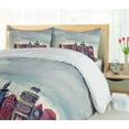 thumbnail image 5 of Ambesonne Fantasy Duvet Cover Set, City of Old Books Birds, 2-Calking, Red and Blue, 5 of 7