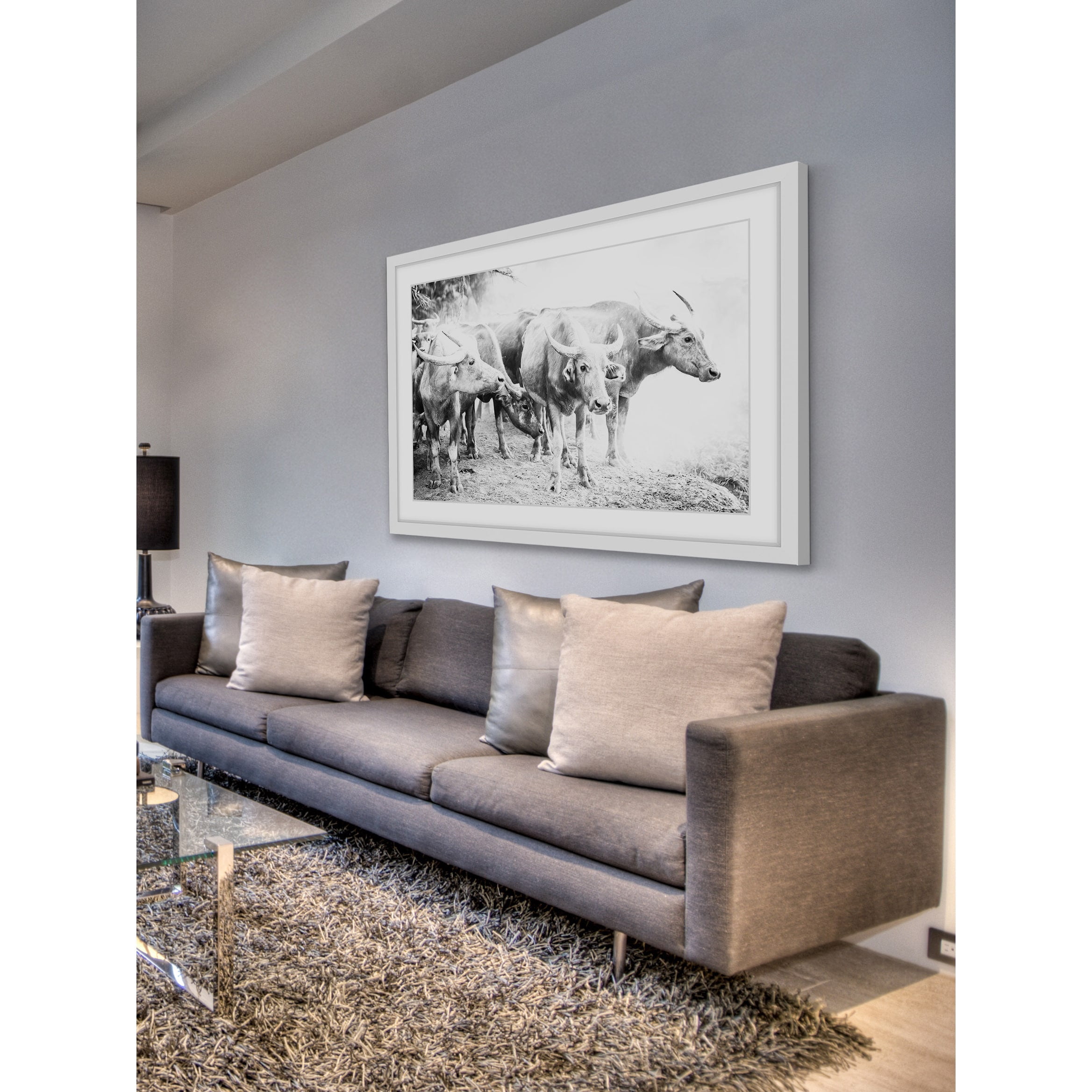 Marmont Hill "Bovine Herd" Framed Painting Print