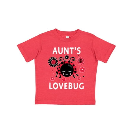 

Inktastic Valentine s Day Aunt s Lovebug Gift Toddler Boy or Toddler Girl T-Shirt