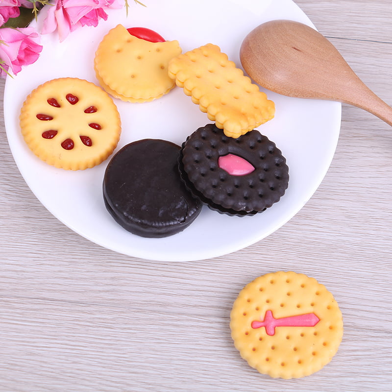 1Pc Artificial fake sandwich biscuits model DIY craft home kitchen decor SL 