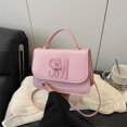 thumbnail image 2 of Bolso cuadrado pequeño de estilo nuevo y de alto valor, de color puro y ambiente sencillo, estilo europeo y americano, bolso de mano informal de gran capacidad, bolso de mensajero para mujer, 2 of 5