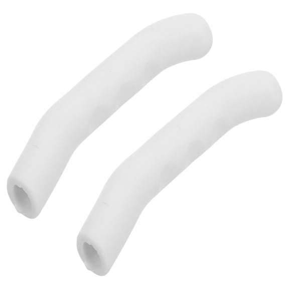 Hemobllo 1Pair Anti Slip White Tpr Bike Brake Handle Grip Cover Universal Bicycle Sleeve