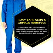 Natural Uniforms Long Sleeve Coverall 861 ( Royal, Large )