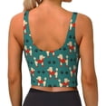 thumbnail image 3 of Xecao Cartoon Poodle Dog for Sports Bra with Removable Pads, Crop Tank Top Design, Women's Longline Sports Bra - Non-Wired - Large, 3 of 9