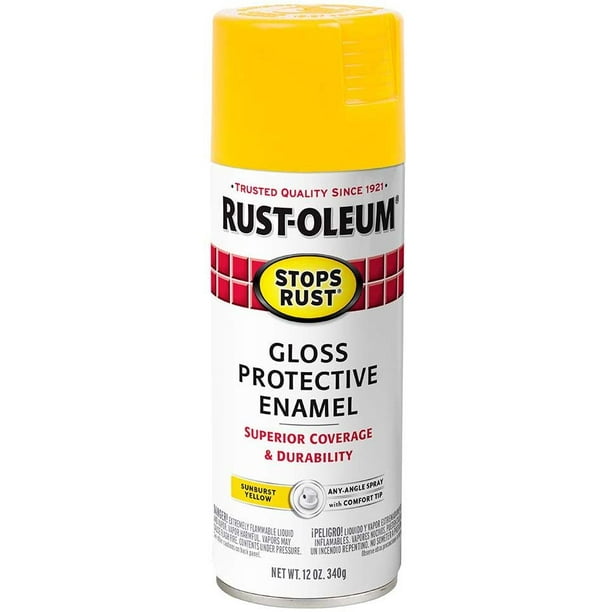 RustOleum 7747830 Stops Rust Spray Paint, 12Ounce, Gloss Sunburst