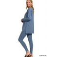 thumbnail image 2 of Zenana Women's Plus Size Soft Brushed Fabric V-Neck Long Sleeve Top & Leggings - 2 Pieces Set, 2 of 6
