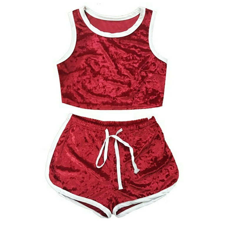 Velvet pjs 2025 shorts and top