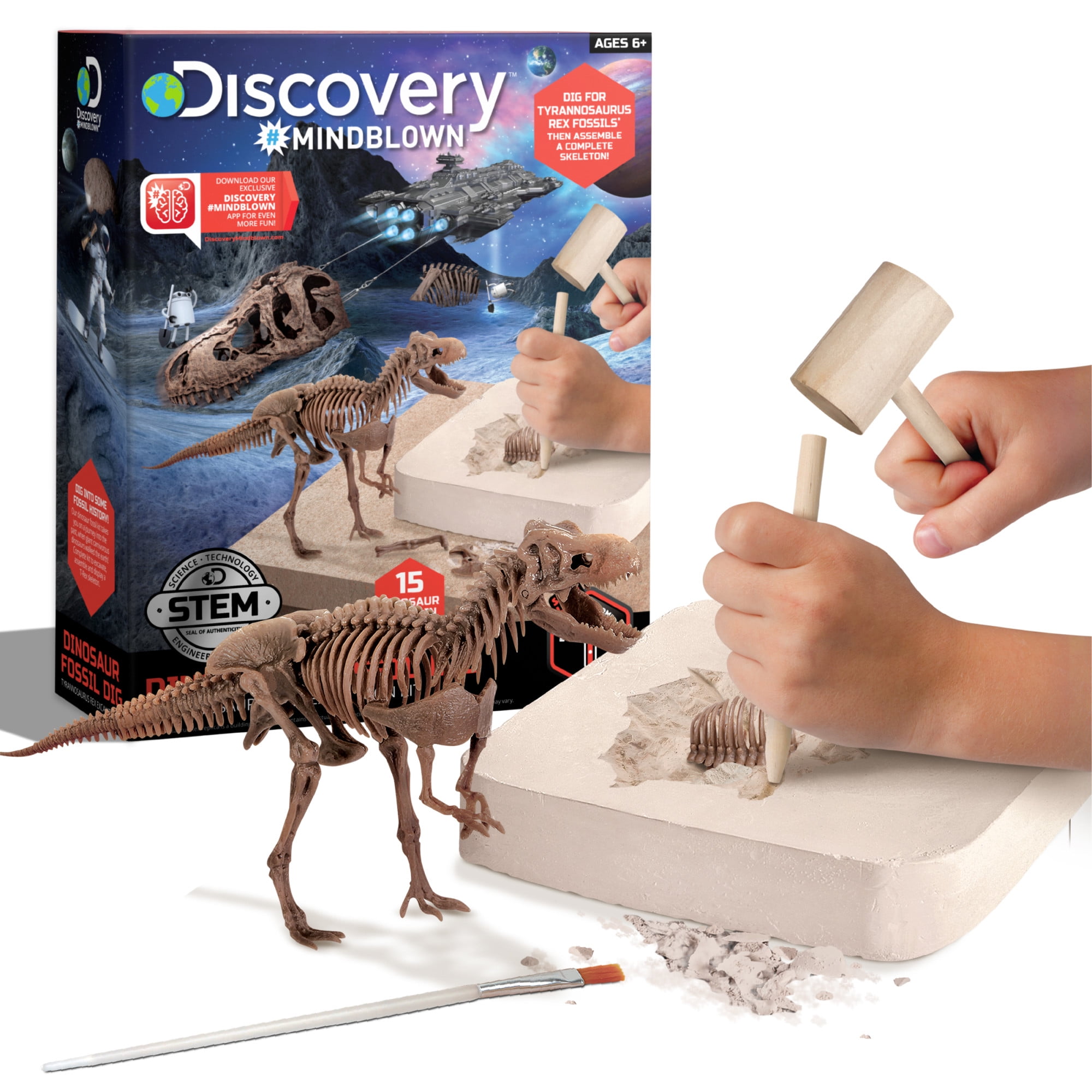 Discovery Kids T-Rex Dinosaur 3-D Skeleton Puzzle Over 2 Ft Long 60 Pieces 